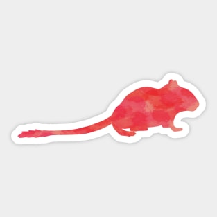 Cute Red watercolour gerbil Sticker